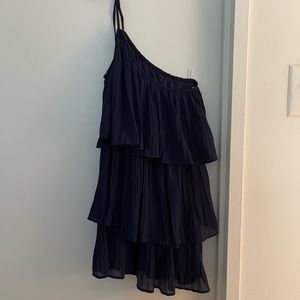 Blue one shoulder dress